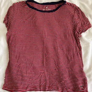 Hollister Red White and Navy striped Shirt